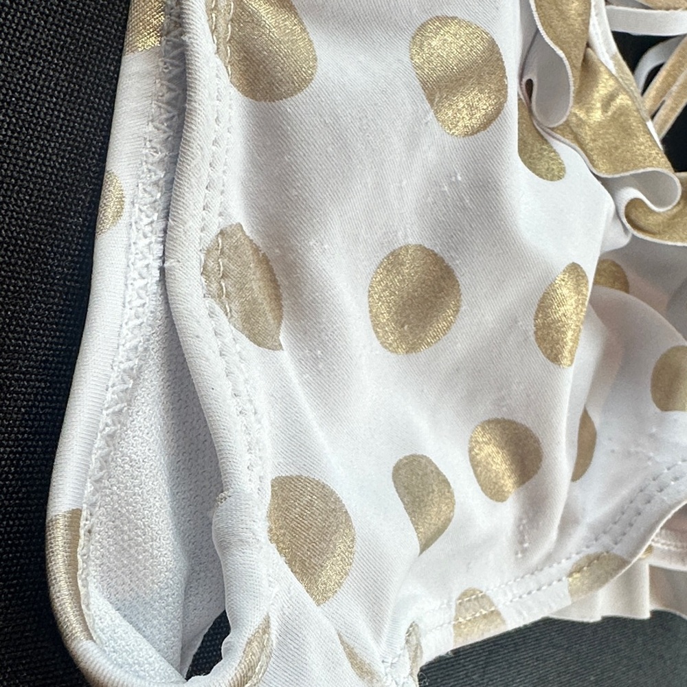 Betsey Johnson White and Gold Bikini - Picture 4 of 8